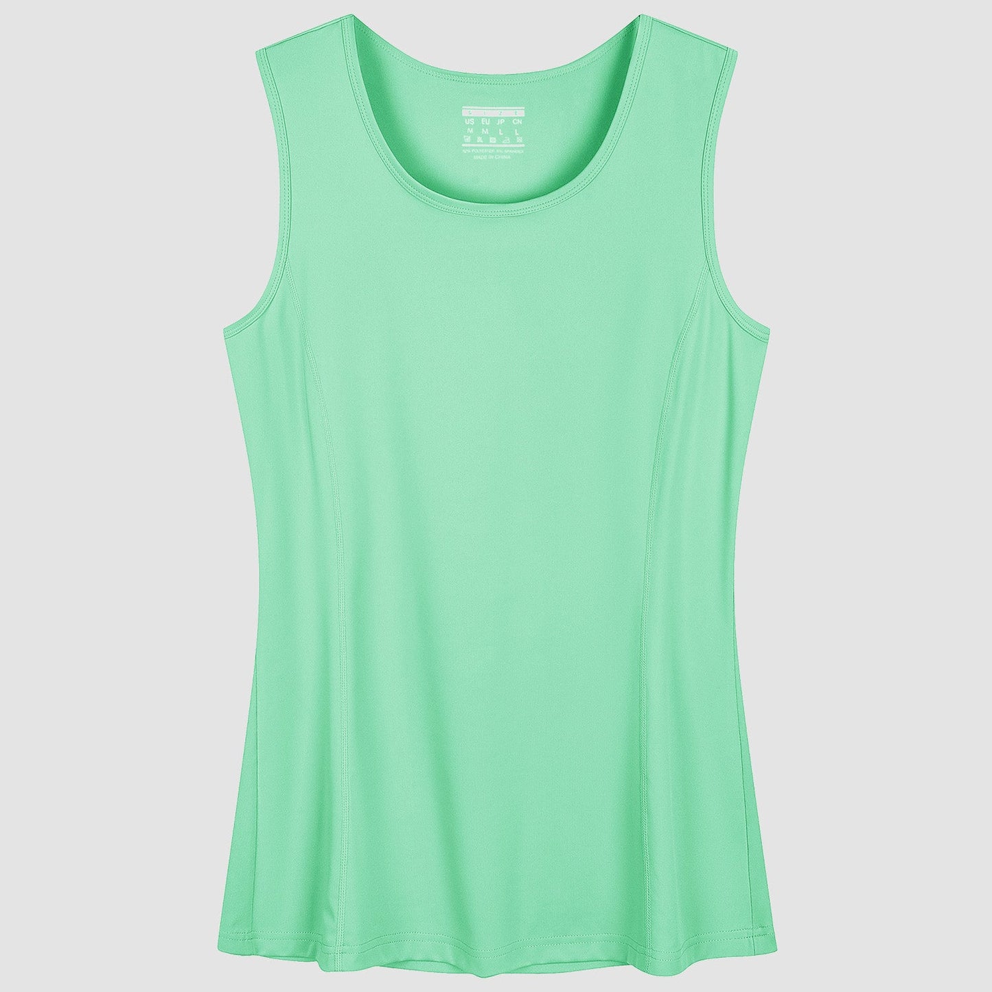 Women's white UPF 80+ tank top lightweight quick-dry sun protection athletic fit moisture-wicking