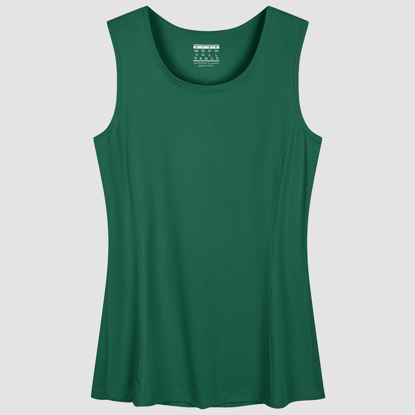 Women's white UPF 80+ tank top lightweight quick-dry sun protection athletic fit moisture-wicking
