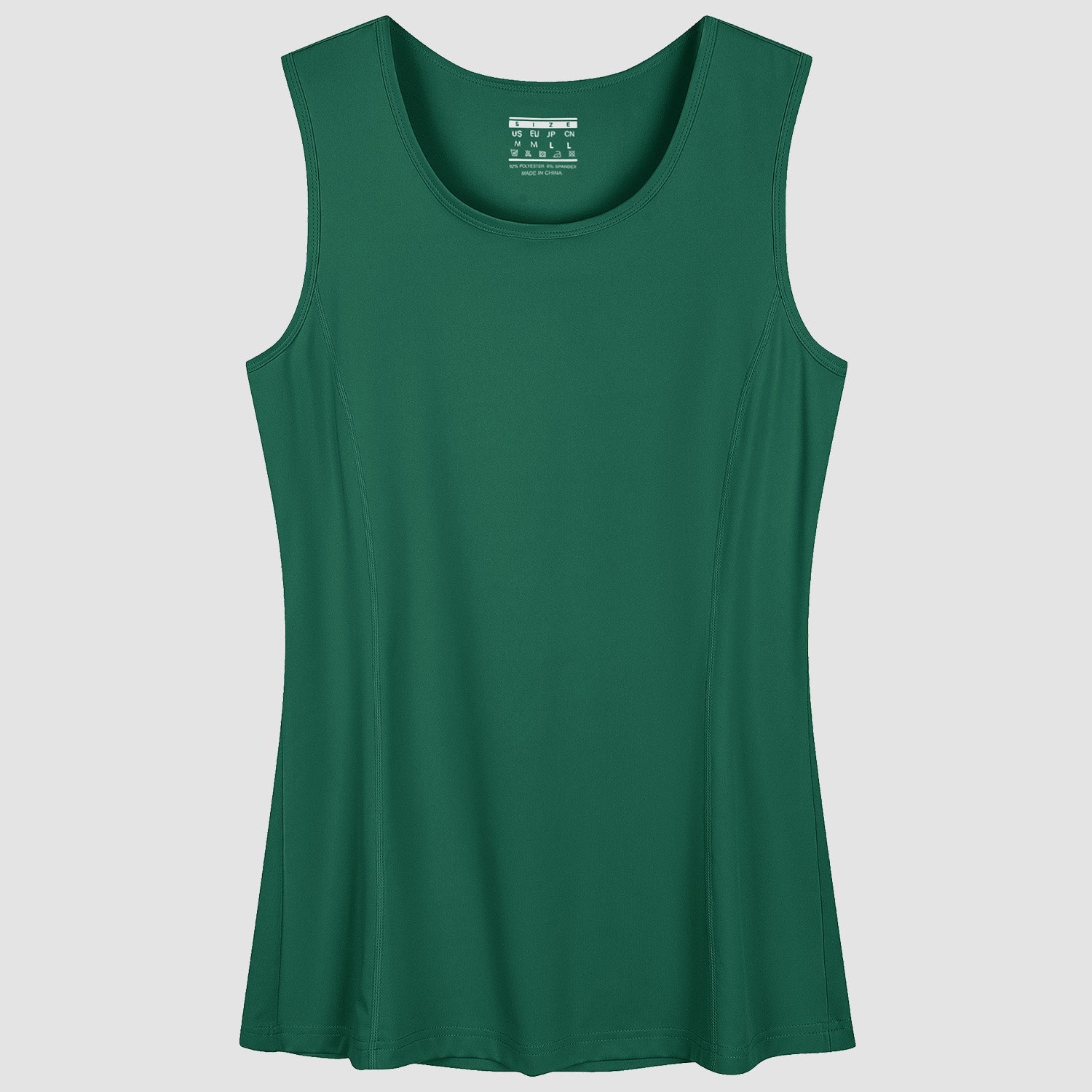 Women's white UPF 80+ tank top lightweight quick-dry sun protection athletic fit moisture-wicking