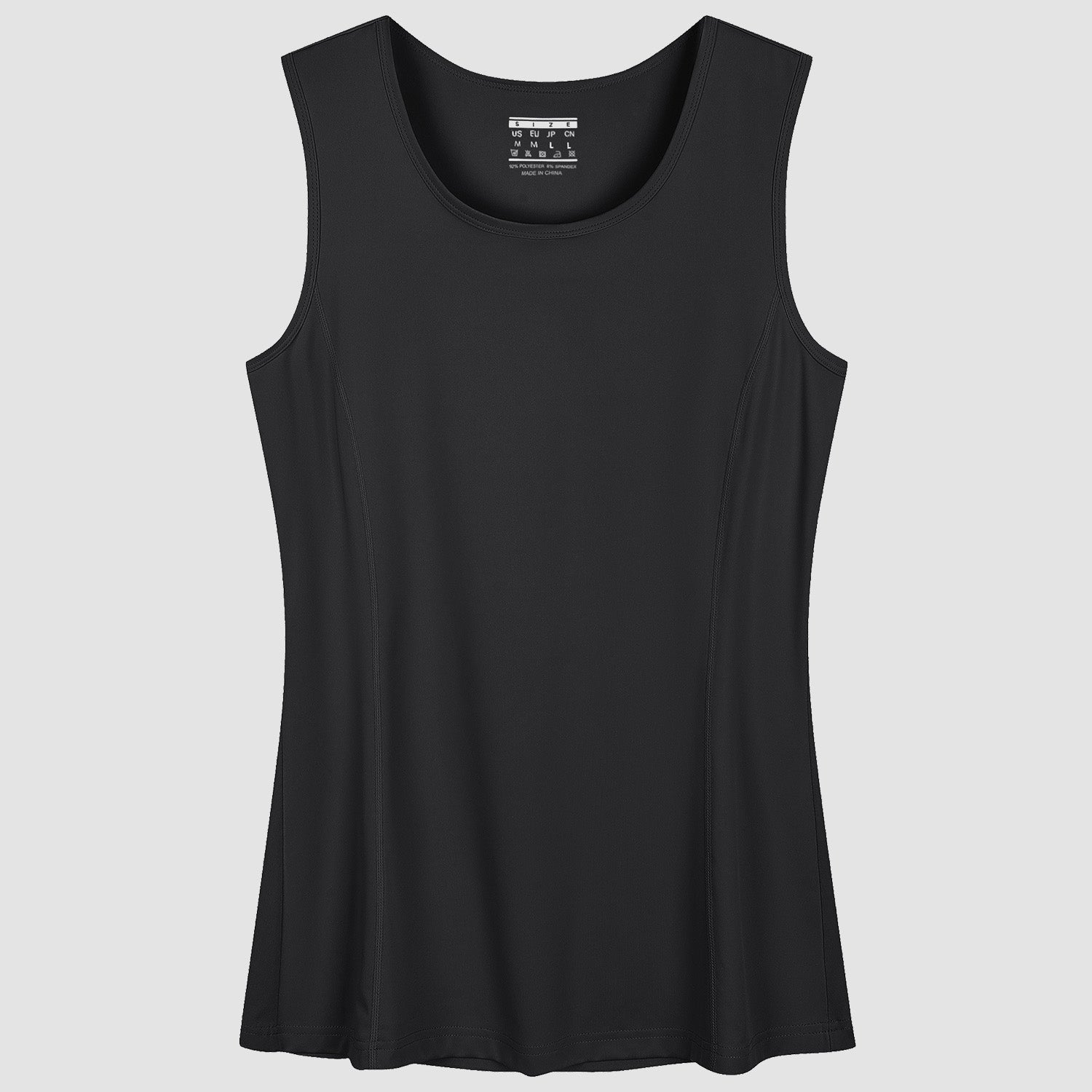 Women's UPF 80+ white tank top quick-dry lightweight sun protection athletic fit
