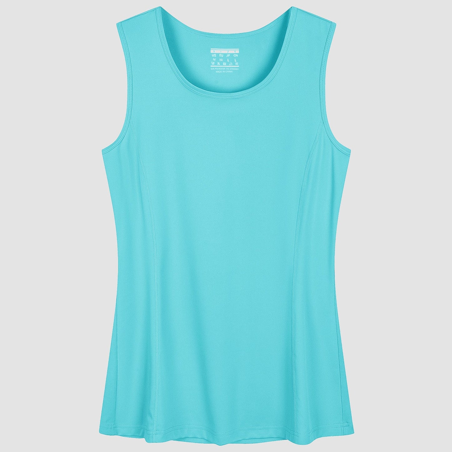 Women's white UPF 80+ tank top lightweight quick-dry sun protection athletic sleeveless top