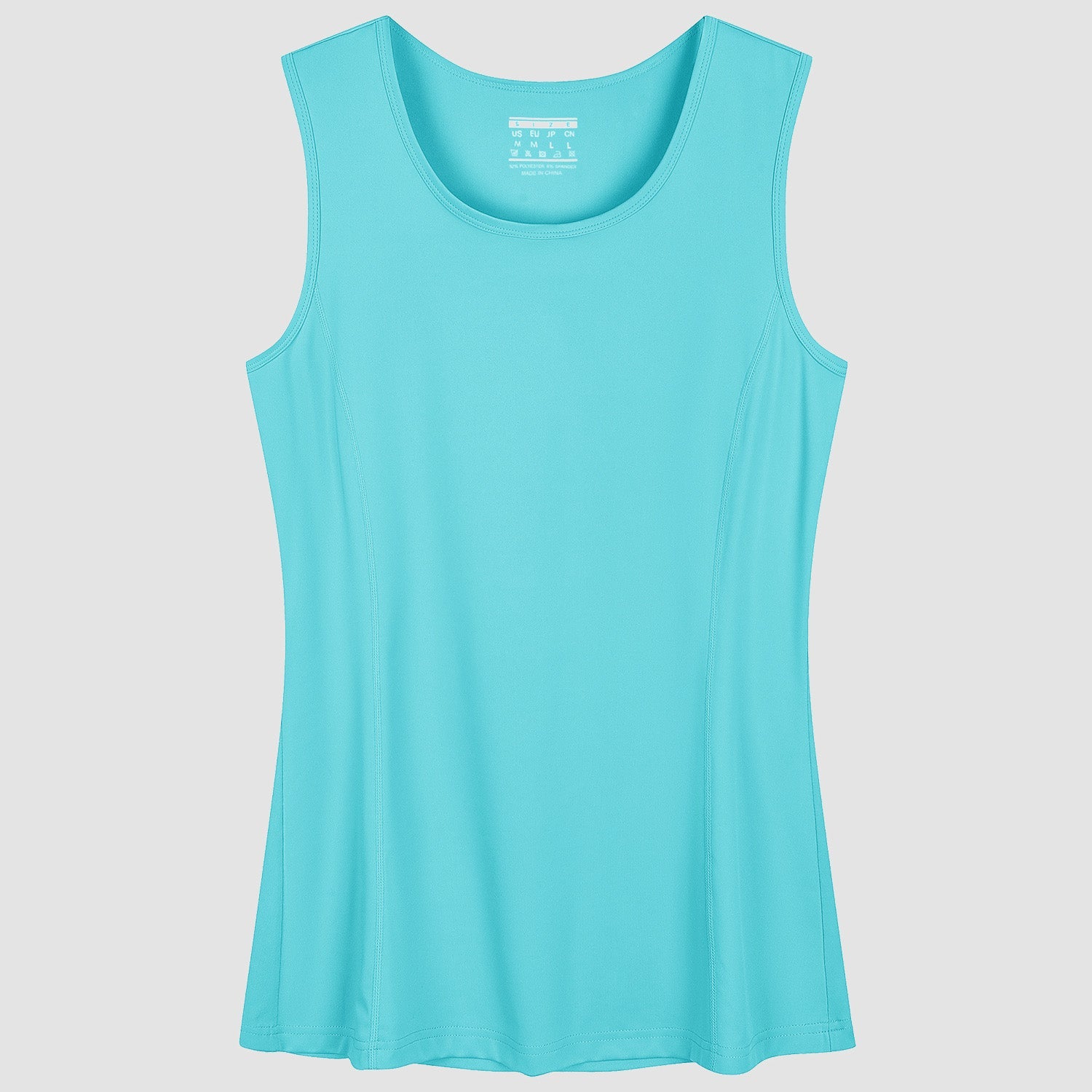 Women's white UPF 80+ tank top lightweight quick-dry sun protection athletic sleeveless top