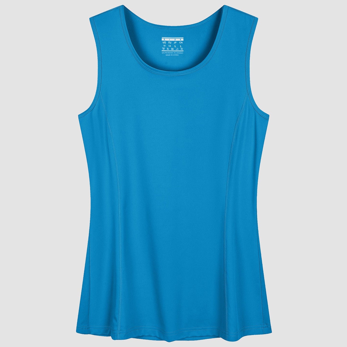 Women's white UPF 80+ tank top lightweight quick-dry sun protection active fit moisture-wicking