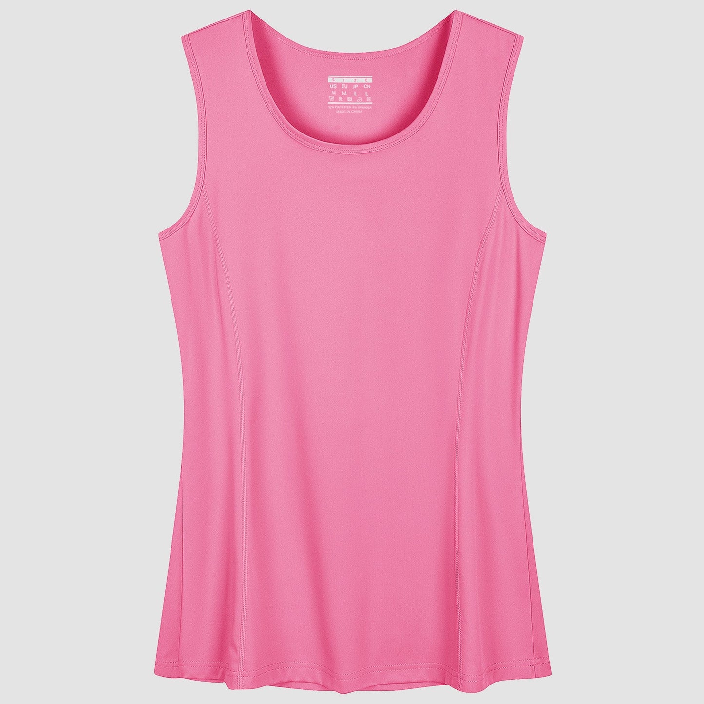 Women's white UPF 80+ tank top lightweight quick-dry sun protection athletic fit moisture-wicking