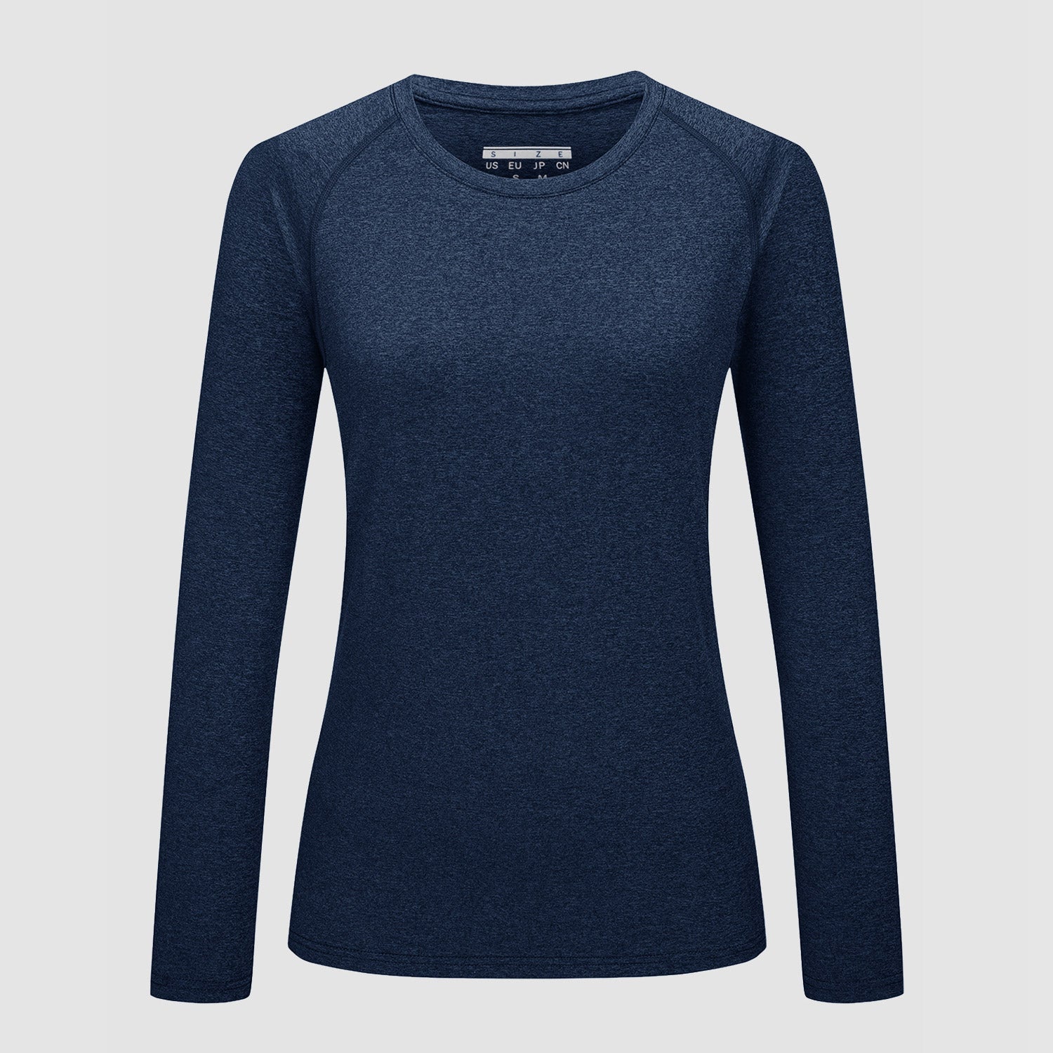 Women's UPF 50+ raglan crew neck long sleeve shirt, lightweight quick-dry sun protection top for outdoor activity
