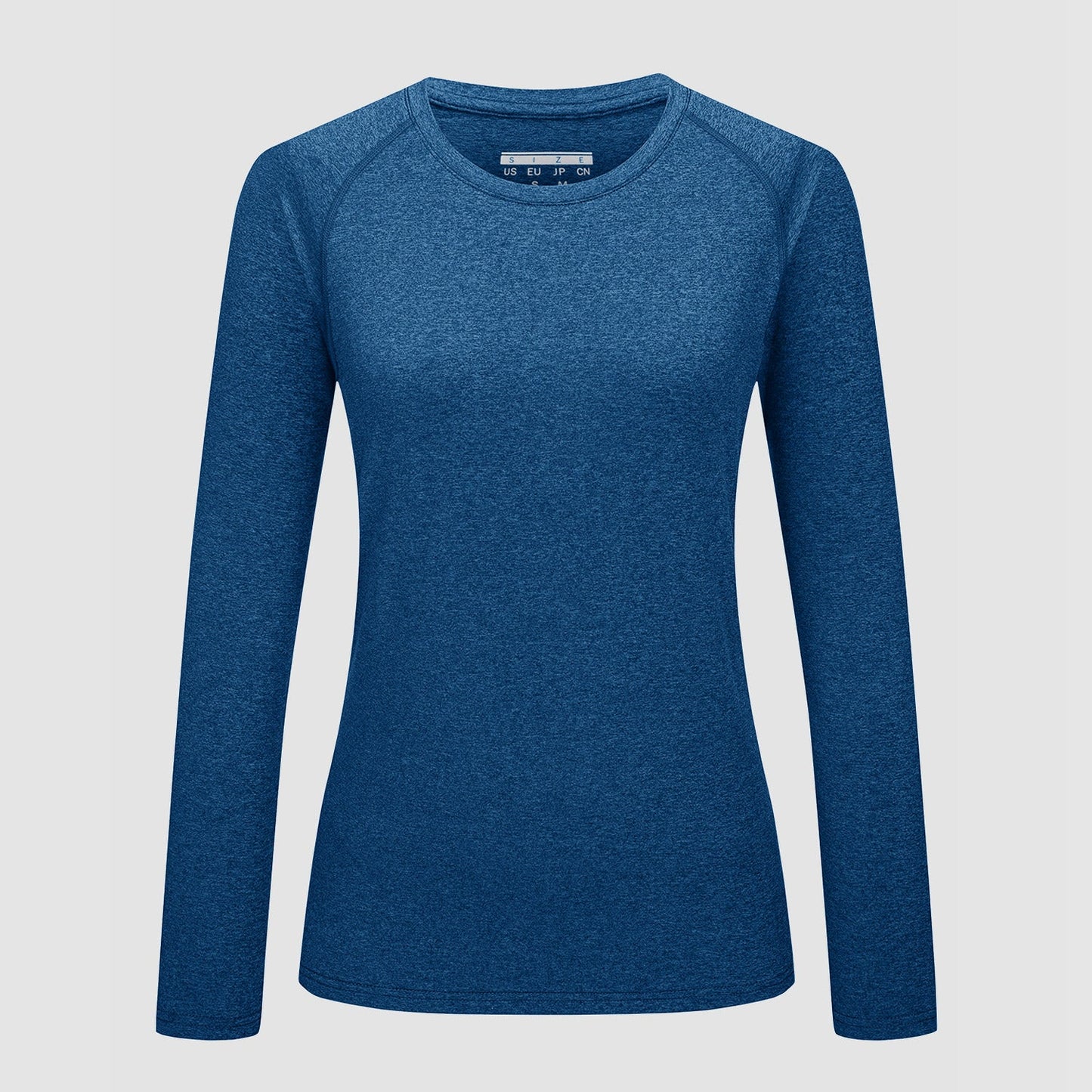Women's UPF 50+ raglan crew neck long sleeve shirt in lightweight quick-dry fabric for sun protection