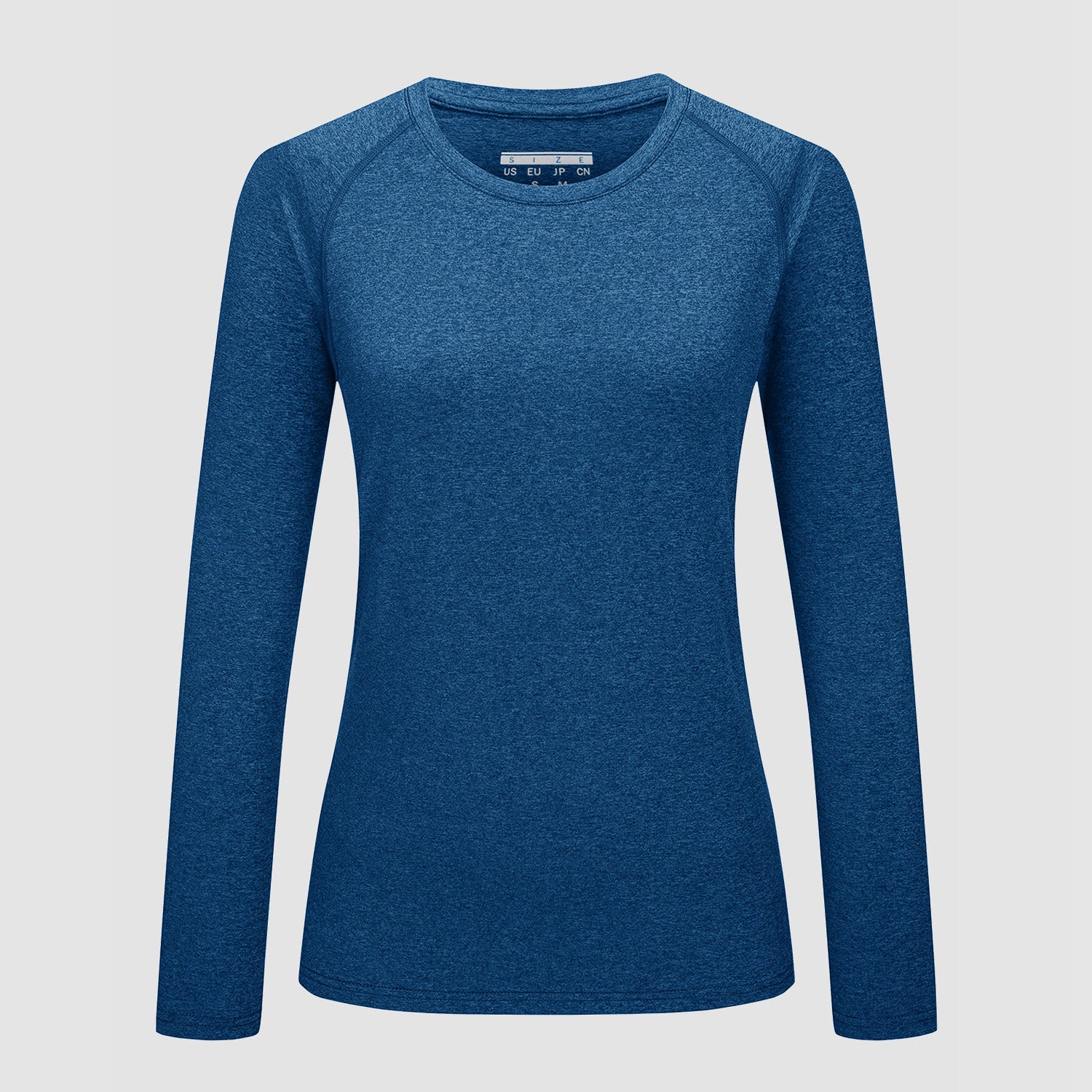 Women's UPF 50+ raglan crew neck long sleeve shirt in lightweight quick-dry fabric for sun protection