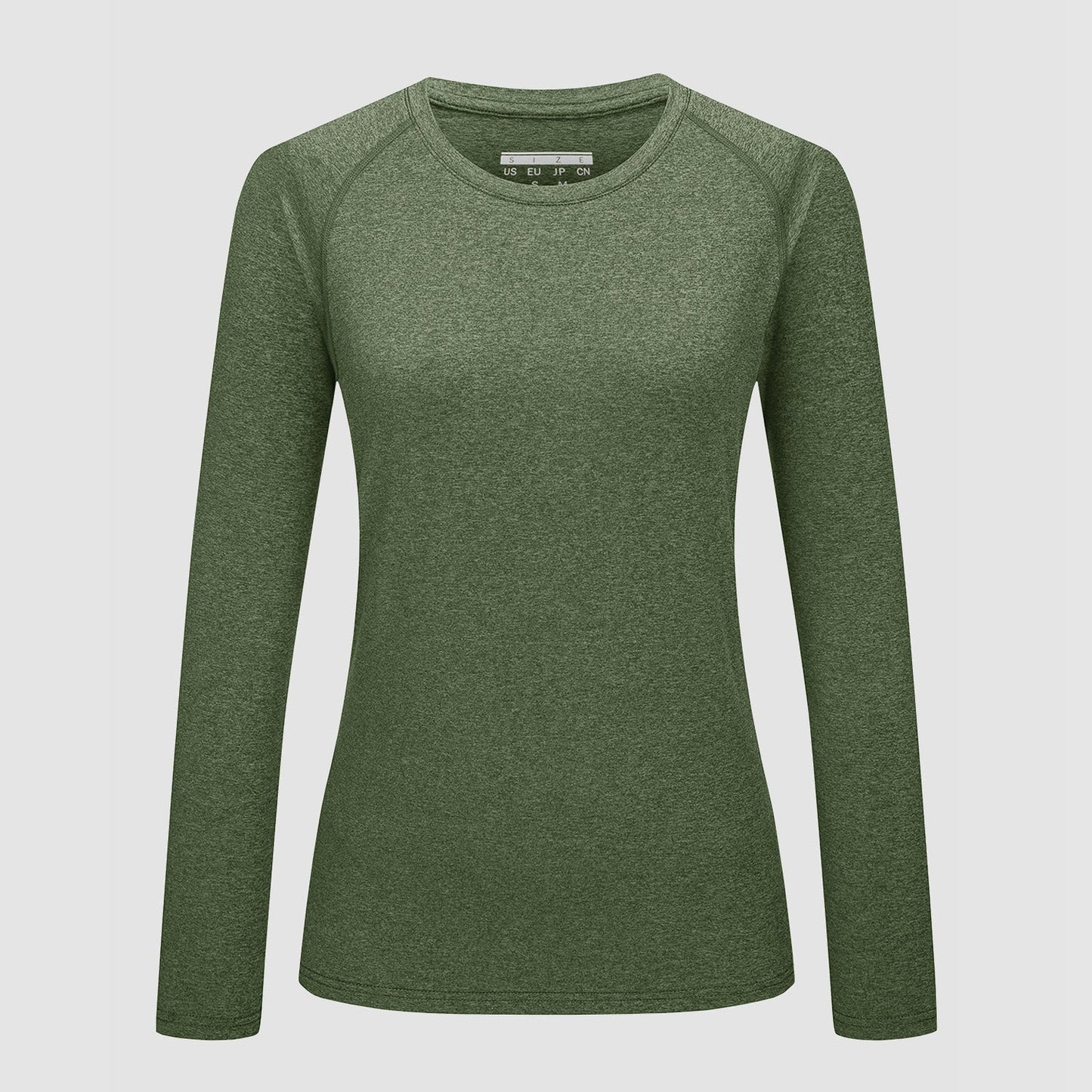 Women's UPF 50+ raglan crew neck long sleeve shirt in lightweight quick-dry fabric for sun protection
