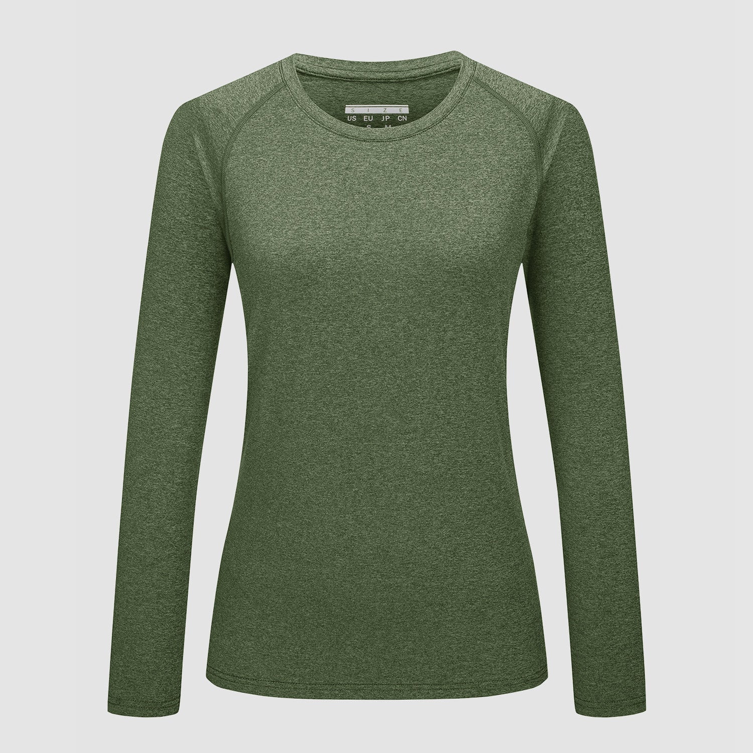Women's UPF 50+ raglan crew neck long sleeve shirt in lightweight quick-dry fabric for sun protection