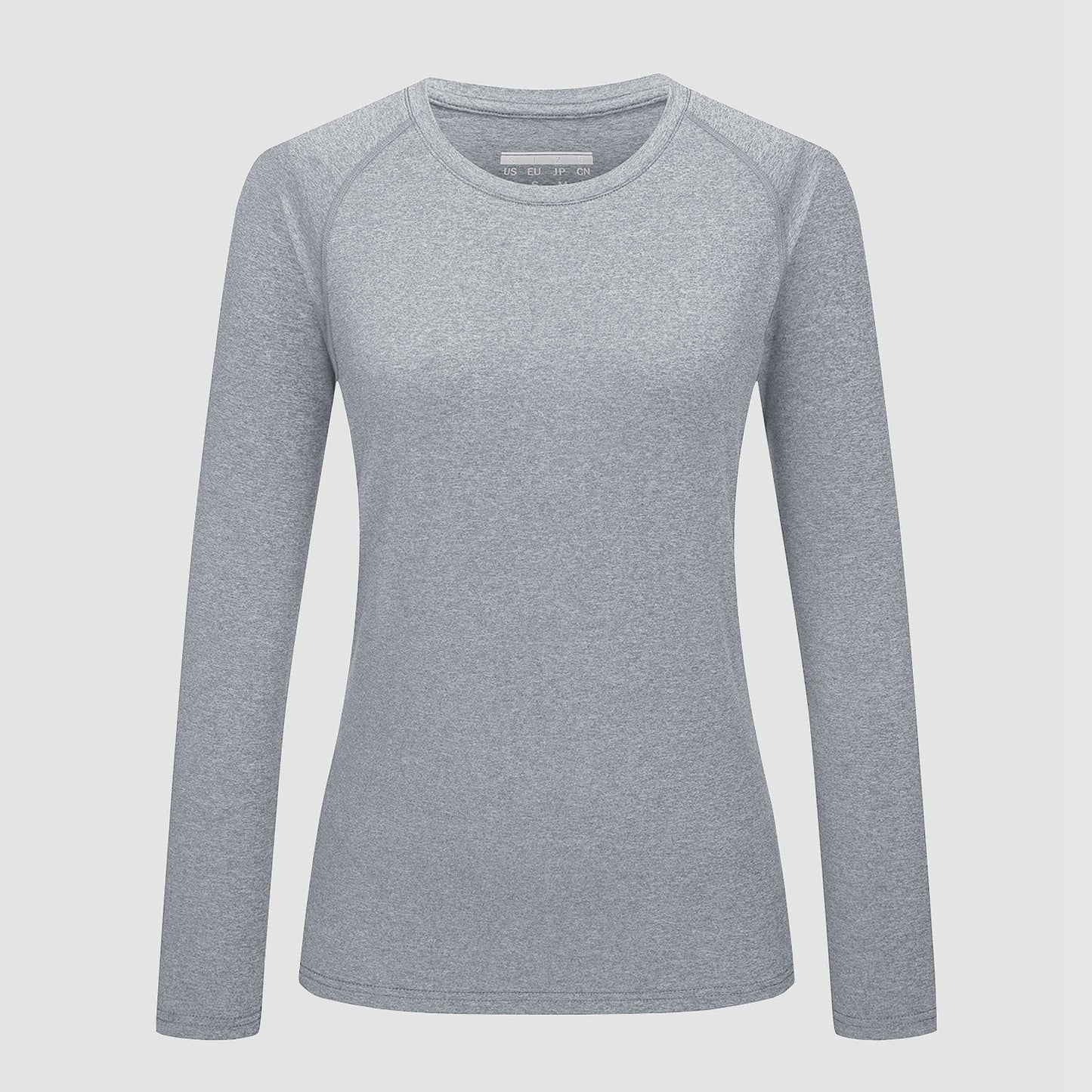 Women's UPF 50+ long sleeve raglan crew neck shirt in breathable quick-dry fabric for sun protection