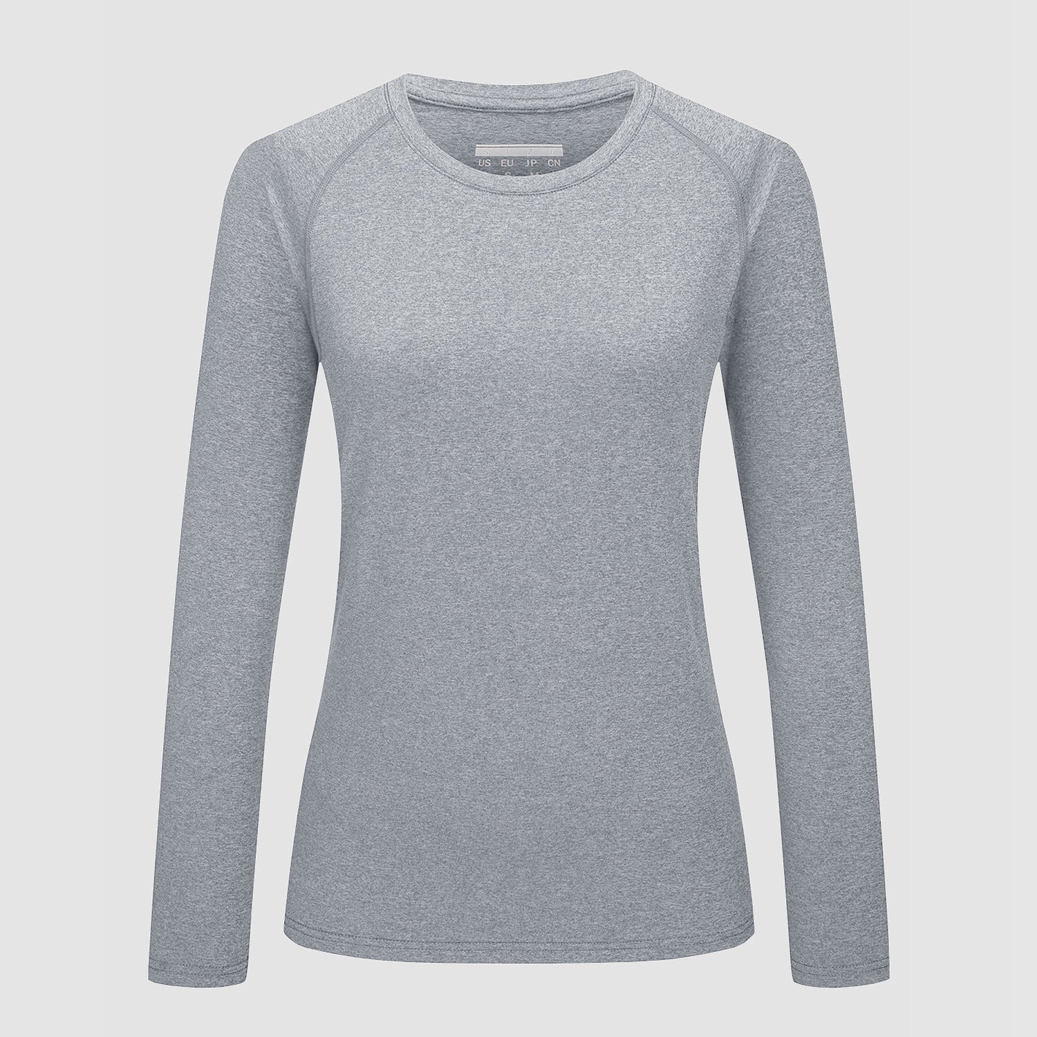 Women's UPF 50+ long sleeve raglan crew neck shirt in breathable quick-dry fabric for sun protection