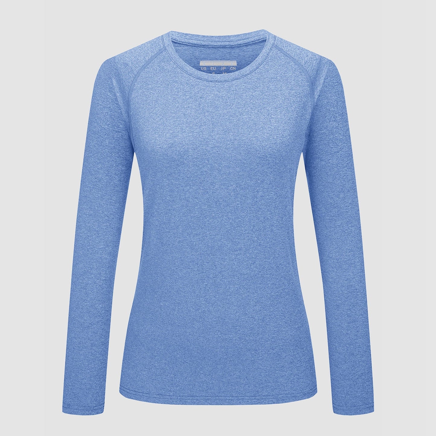 Women's UPF 50+ raglan crew neck long sleeve shirt in lightweight quick-dry fabric for sun protection