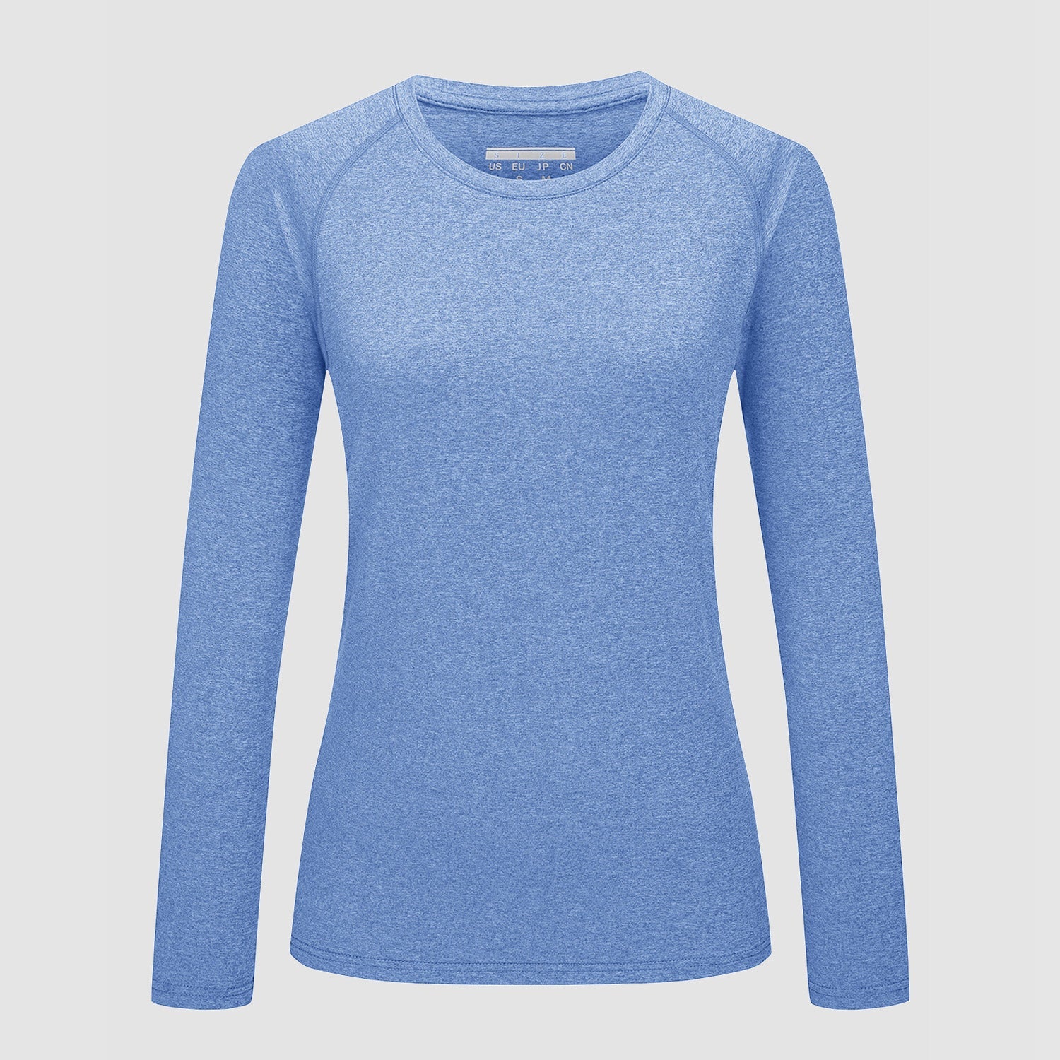 Women's UPF 50+ raglan crew neck long sleeve shirt in lightweight quick-dry fabric for sun protection