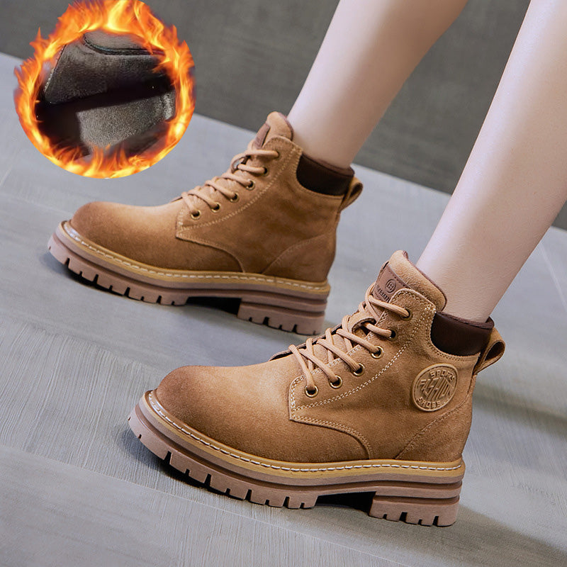 Unisex waterproof nubuck walking boots with orthopedic support, non-slip traction, warm outdoor design