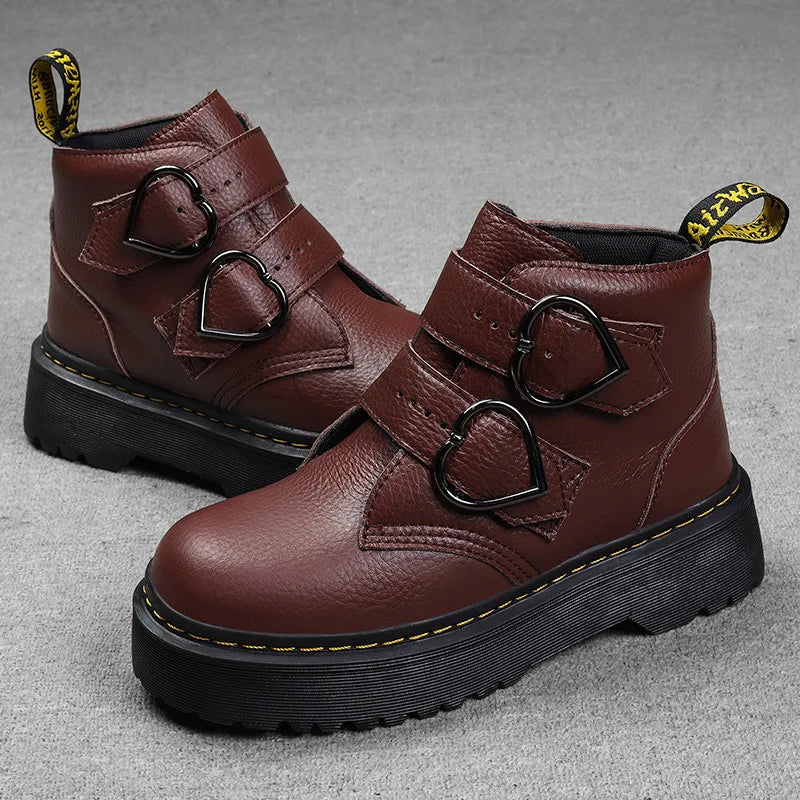 Women's black chunky sole street boots with edgy silhouette and bold platform for urban style