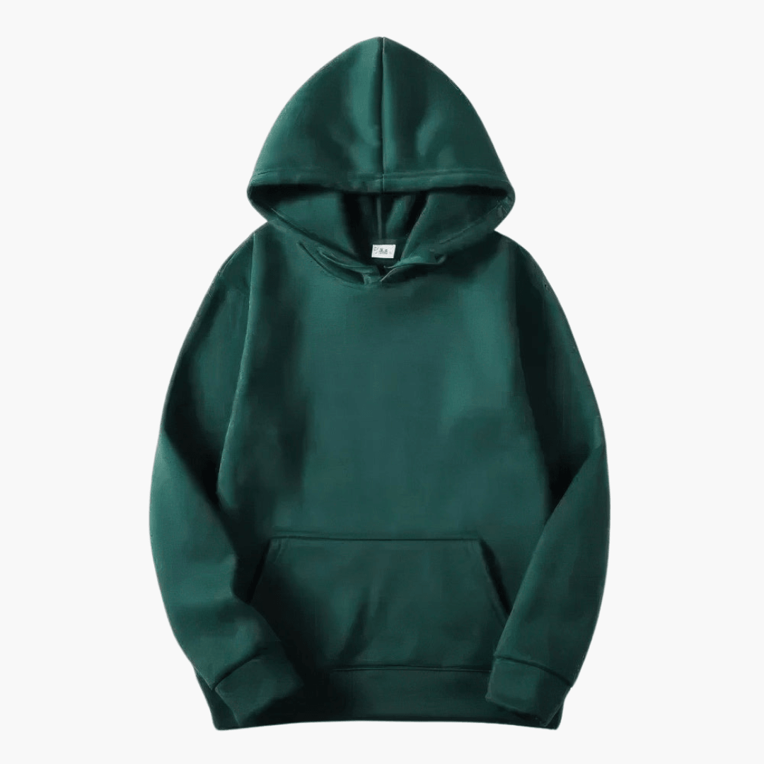 Hunter men's solid long sleeve hoodie cozy fit with spacious hood for casual everyday comfort