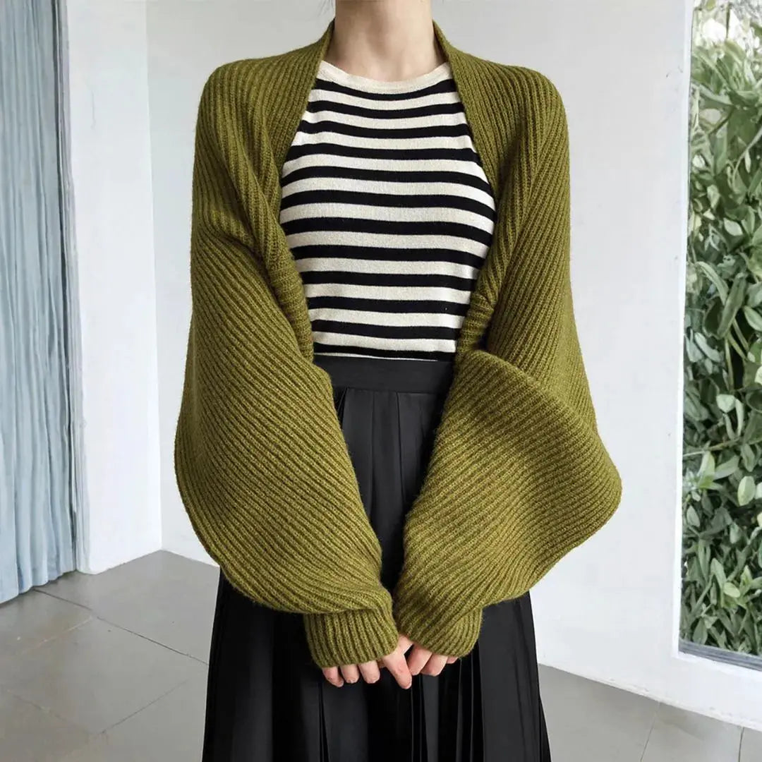 Women's ribbed shrug cardigan lightweight open-front bolero soft drapey layer for dresses