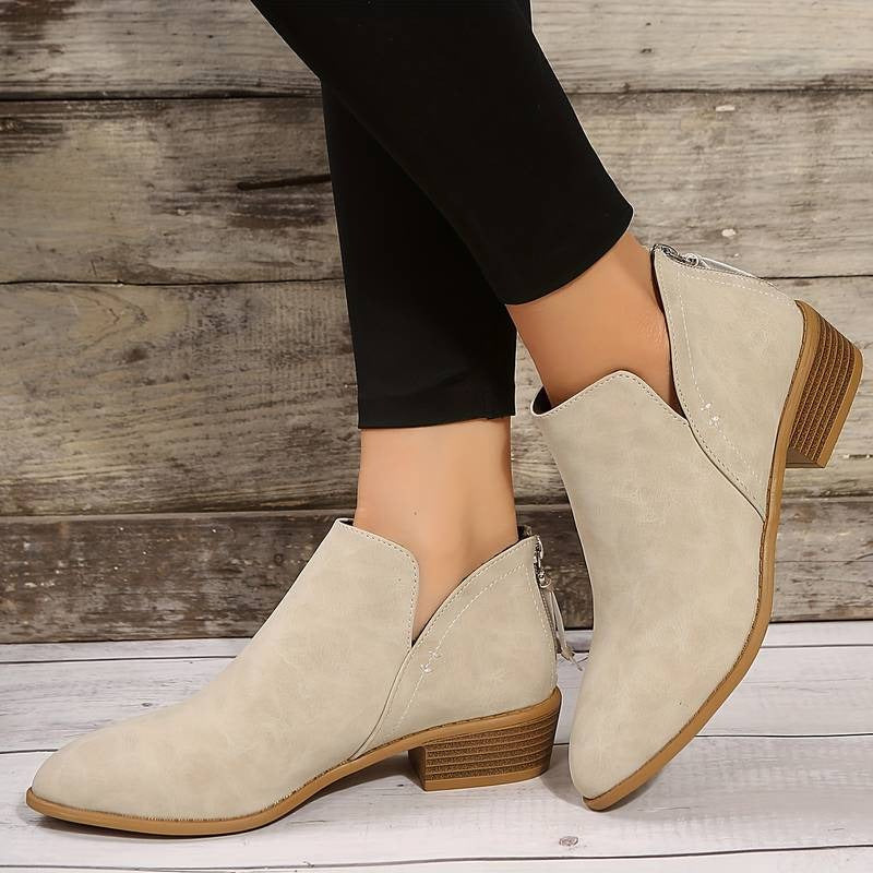 Women's high-top structured boots minimalist silhouette versatile urban outdoor all-season wear