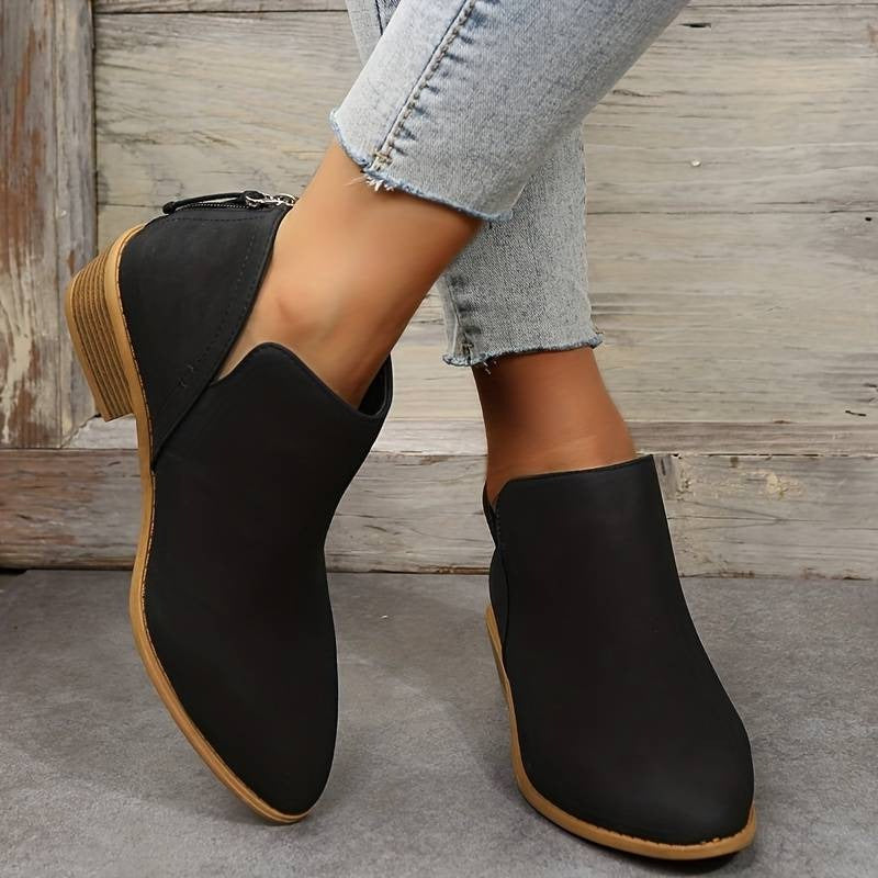 Women's high-top structured boots minimalist silhouette versatile urban outdoor all-season wear