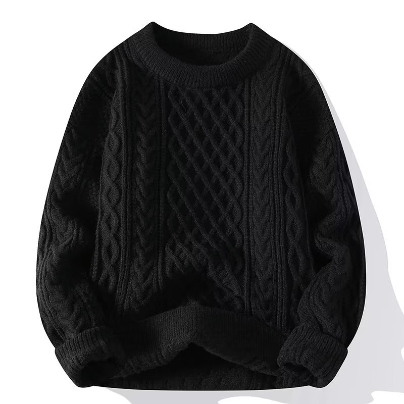 Women's light pink textured crewneck sweater casual spring knit with subtle woven pattern