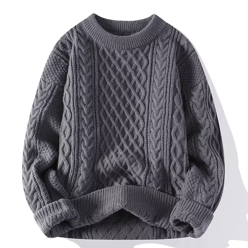 Women's light pink textured crewneck sweater casual spring layering knit soft lightweight silhouette