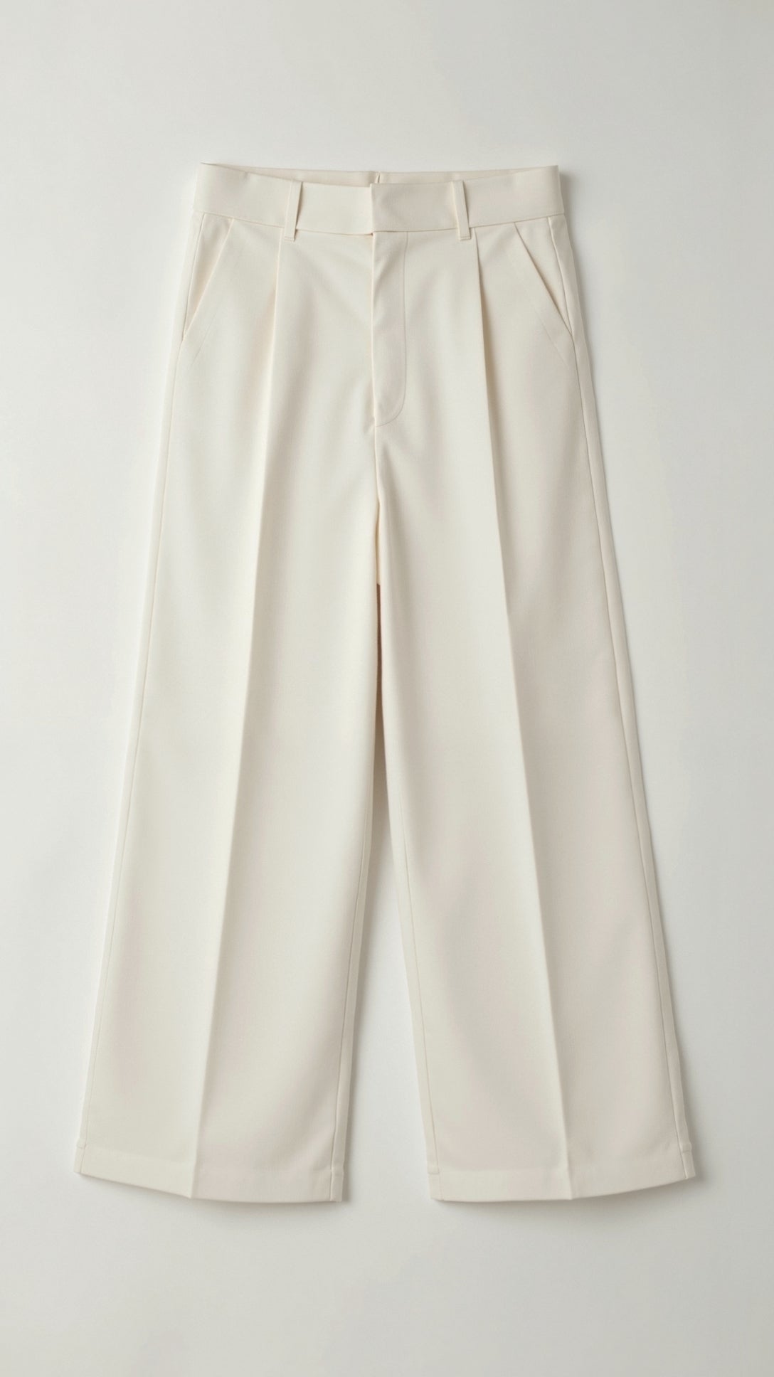 Women's wide-leg high-waisted trousers with pleated front, tailored polished fit for work or weekend
