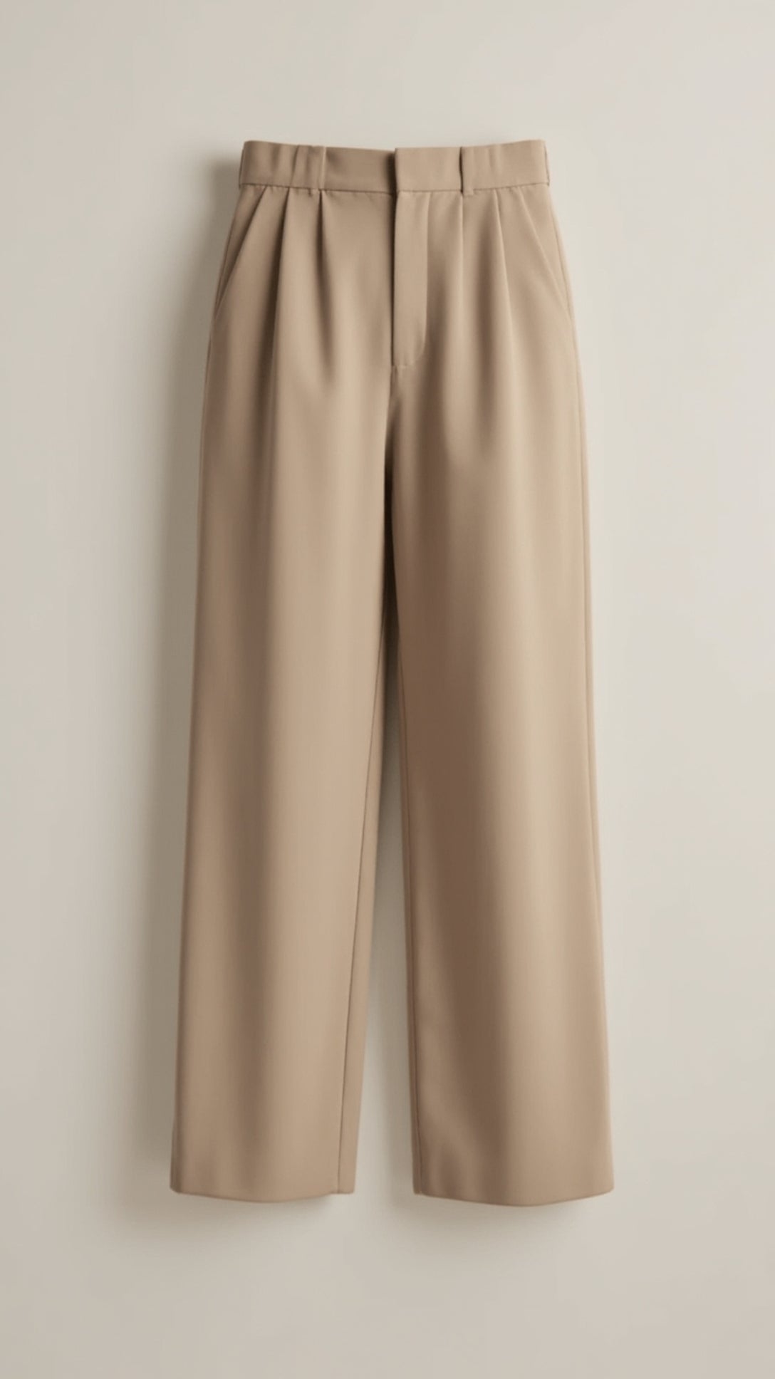 Women's wide-leg high-waisted trousers with pleated front, tailored polished fit for work or weekend