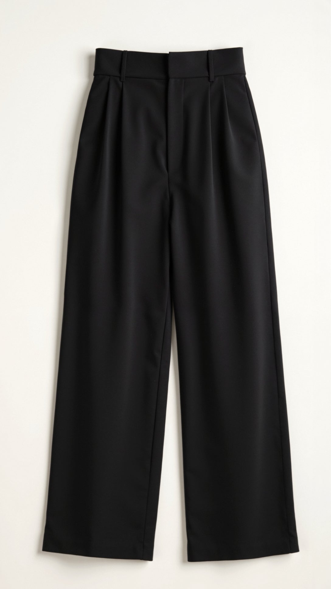 Women's wide-leg high-waisted trousers with pleated front, tailored fit for work or weekend