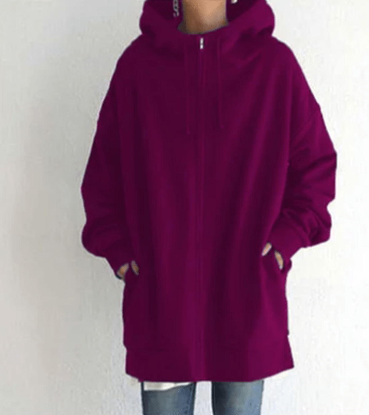 Karla women's full zip relaxed fit hoodie soft cozy everyday layer in neutral tones