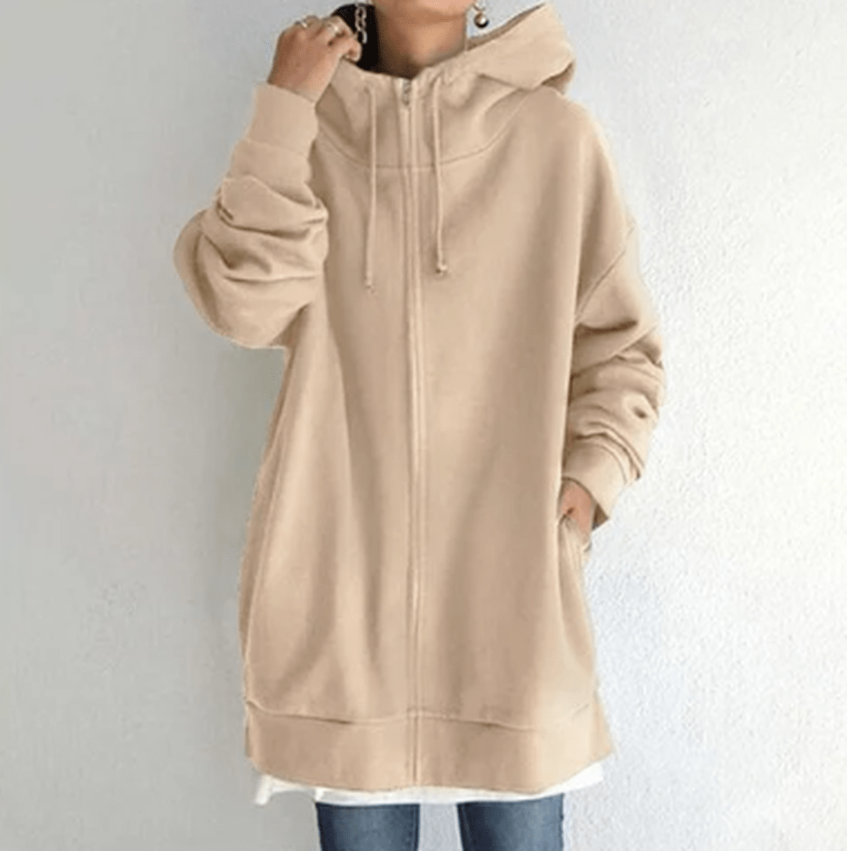 Karla women's full zip relaxed fit hoodie soft warm everyday layer with loose cozy silhouette