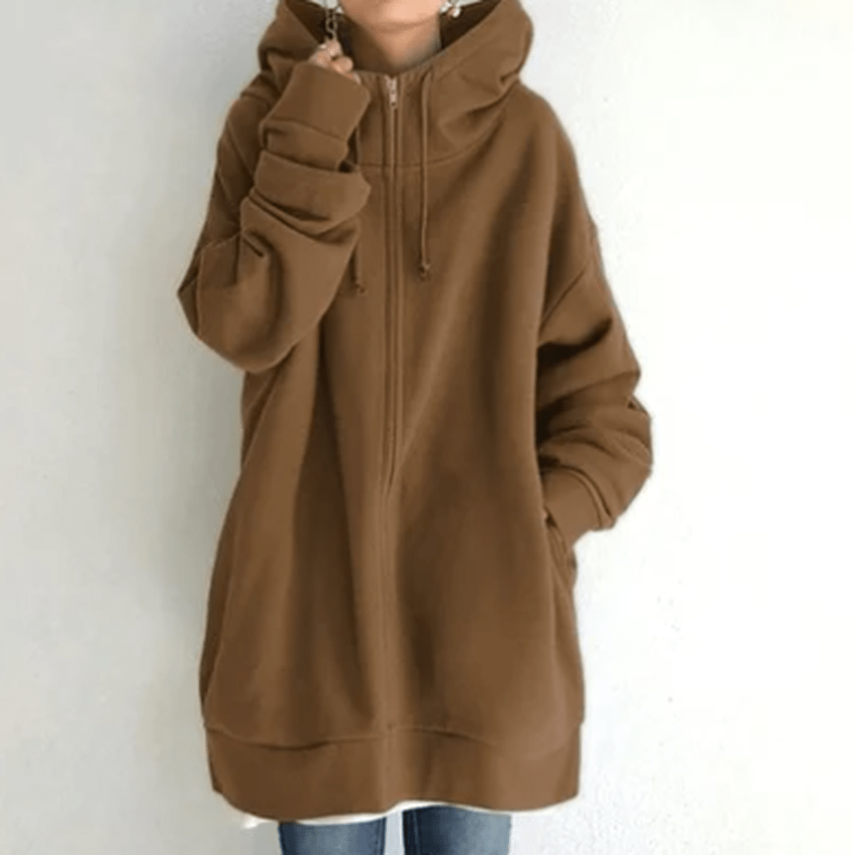 Karla women's full zip relaxed fit hoodie in soft fabric cozy silhouette for everyday layering