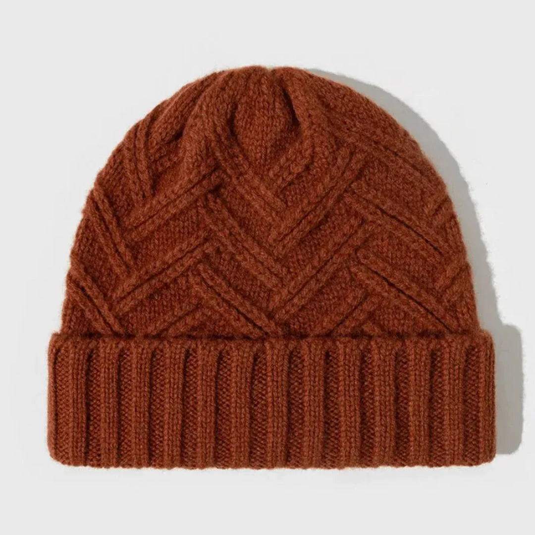 Wool knitted beanie 100% premium wool lightweight breathable warm hat for city and outdoor use