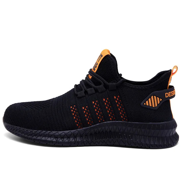 Erich black safety shoes steel toe slip-resistant industrial work footwear stylish durable comfort