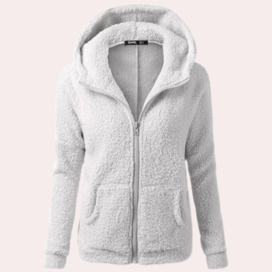 Fallon women's winter coat modern silhouette warm sustainable easy-care navy minimalist design