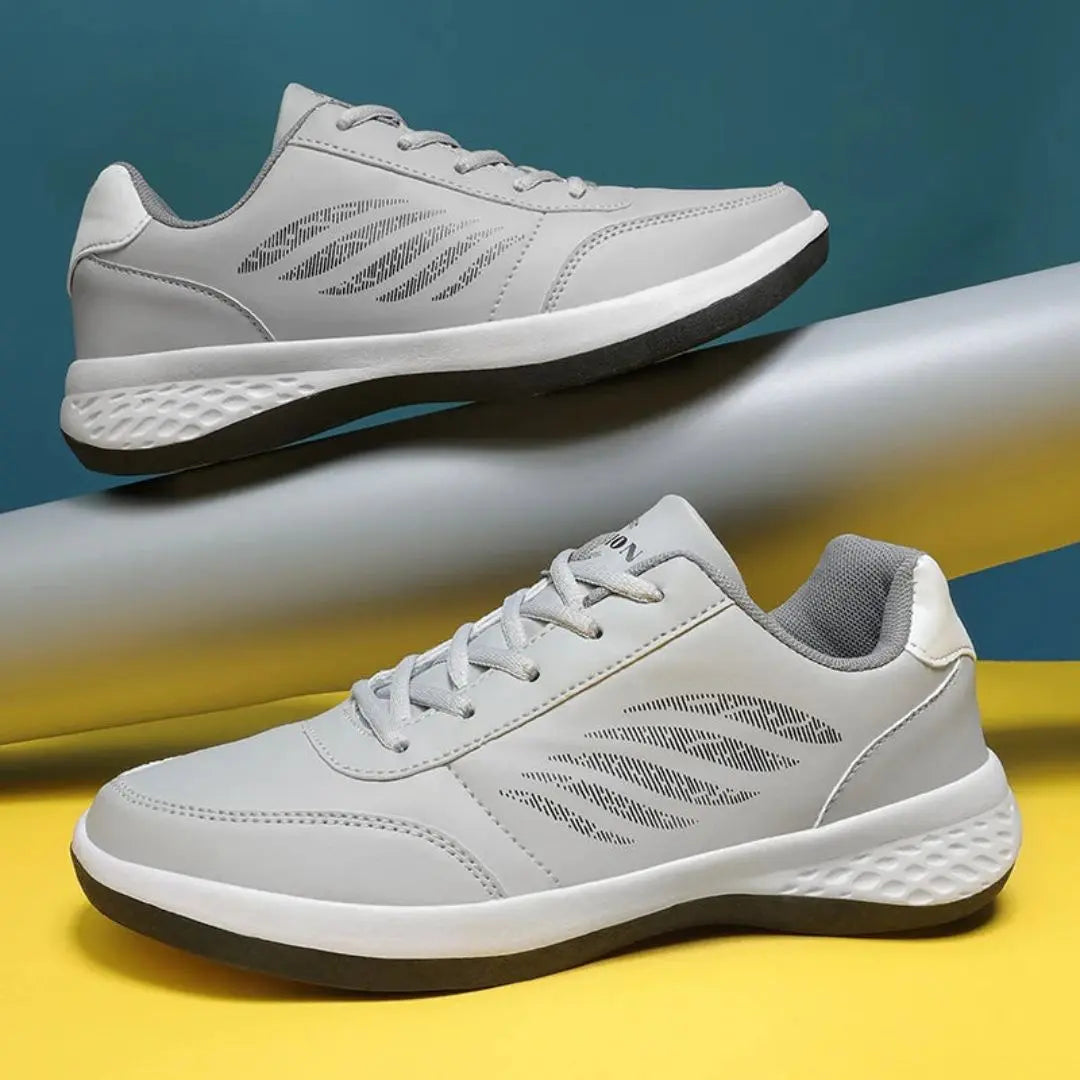 Xander athletic sneakers premium leather breathable mesh cushioned insole non-slip outsole active lifestyle