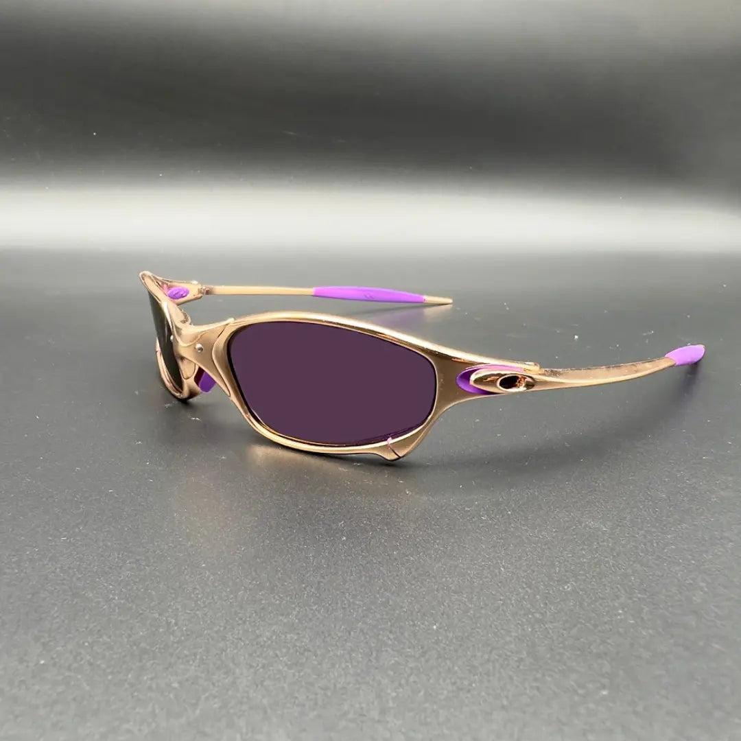 Xavier polarized sunglasses gold-coated alloy frame gradient lenses outdoor adventurer UV protection