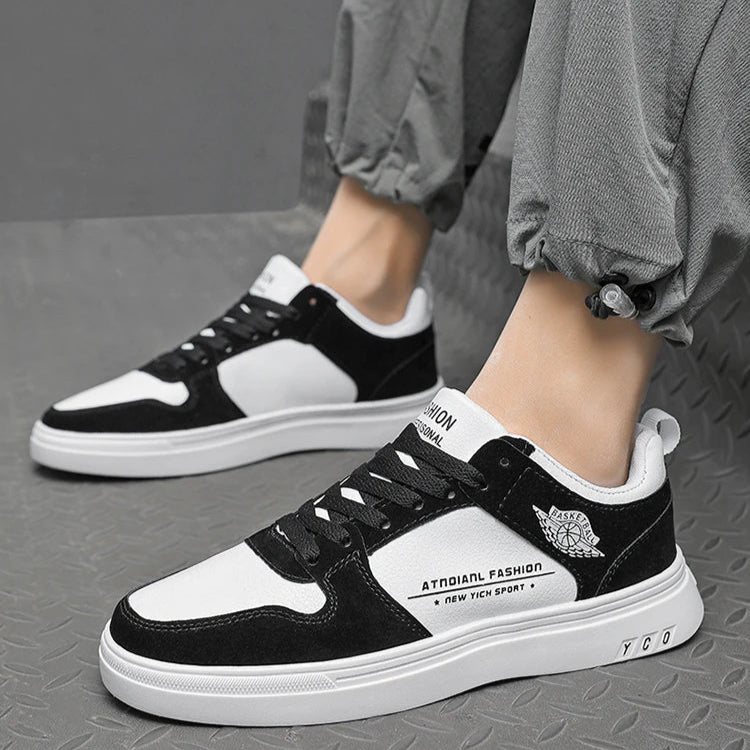 YCO streetwear sneakers breathable mesh suede overlays cushioned sole urban style