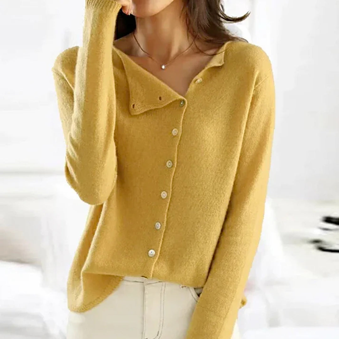 Women's relaxed fit winter cardigan button-front closure cozy knit style everyday warmth
