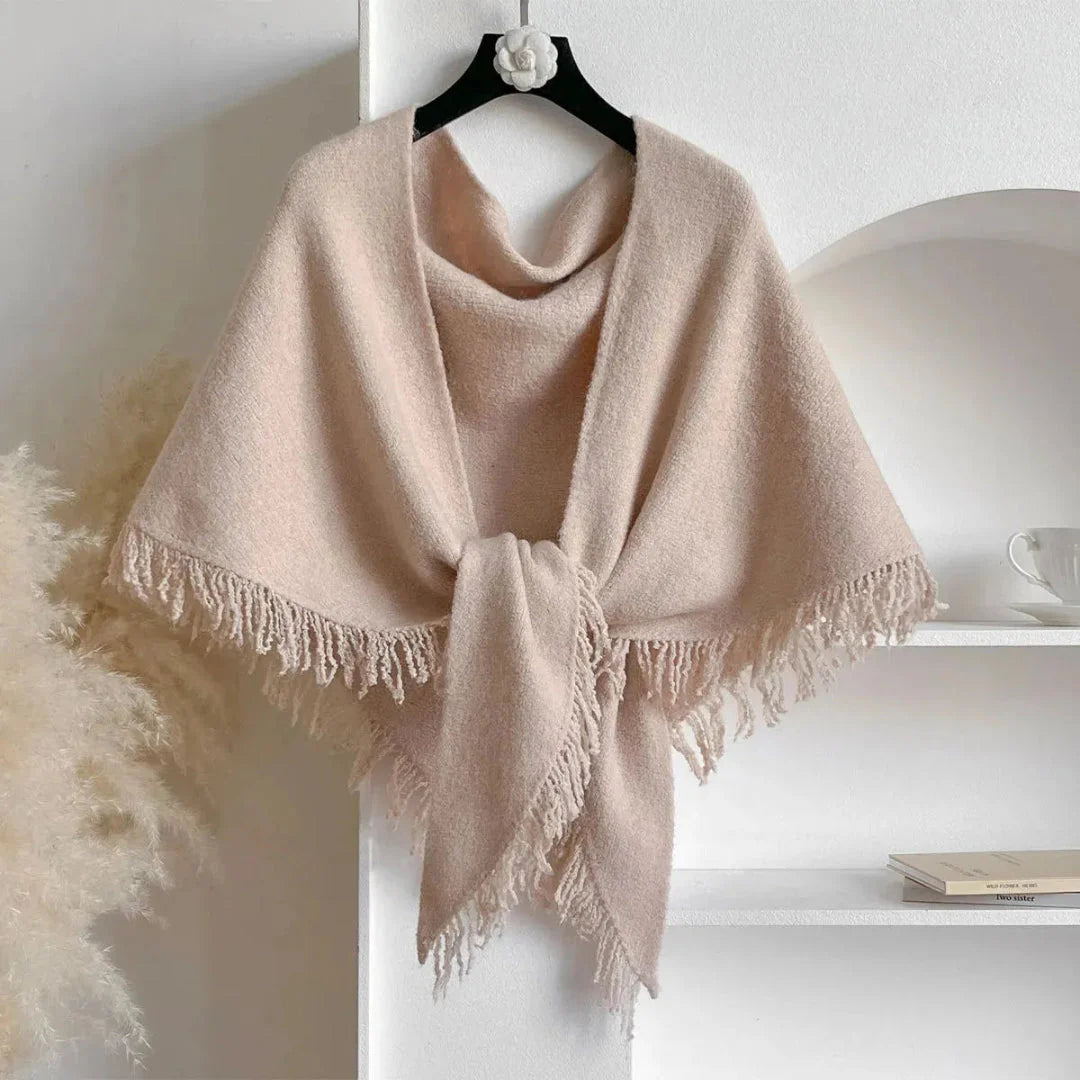 Yuliana women's tassel shawl lightweight breathable wrap with delicate fringe trim layering essential