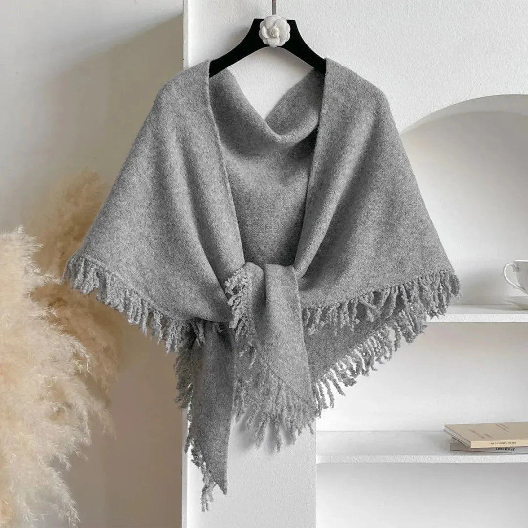 Yuliana women's tassel shawl lightweight breathable fringe trim wrap layering essential ultra-soft