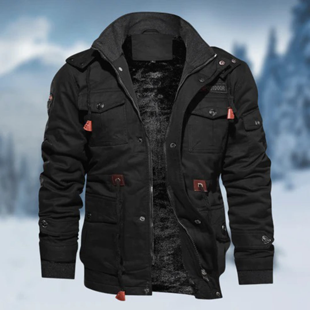 Blake men's black bomber jacket slim fit with ribbed cuffs and collar for everyday layering