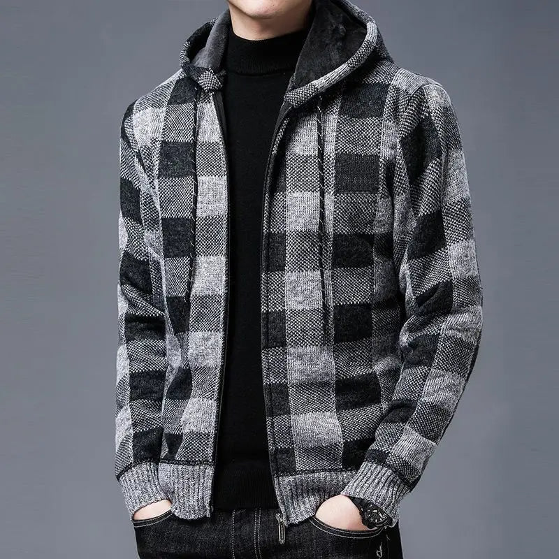 Heritage flannel zip-up hoodie unisex checkered pattern full zip soft interior everyday comfort