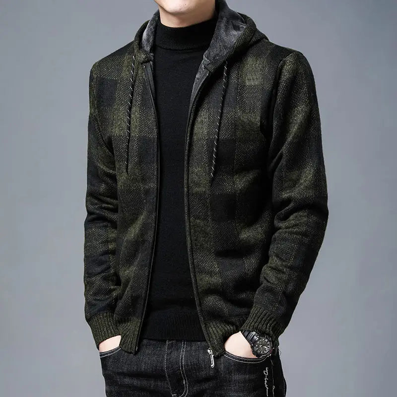 Heritage flannel zip-up hoodie unisex checkered pattern full-zip soft warm interior everyday layer