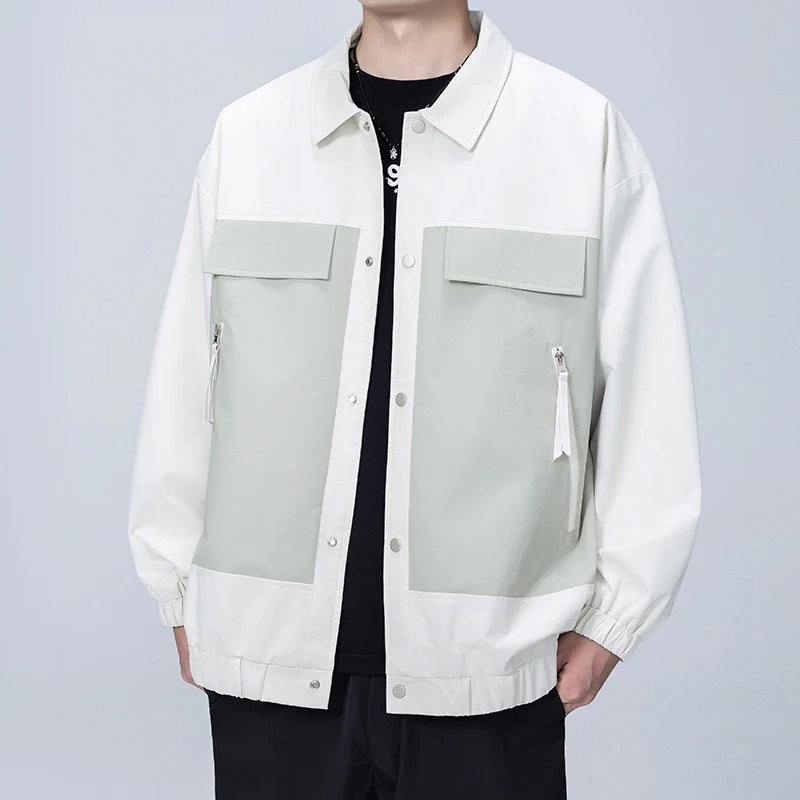 Valmont two-tone panel bomber jacket water-resistant urban outerwear bold contrast design