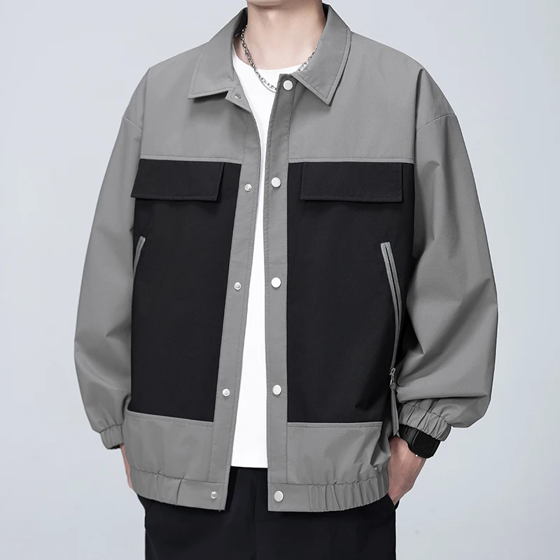 Valmont two-tone panel bomber jacket water-resistant urban outerwear bold contrast design