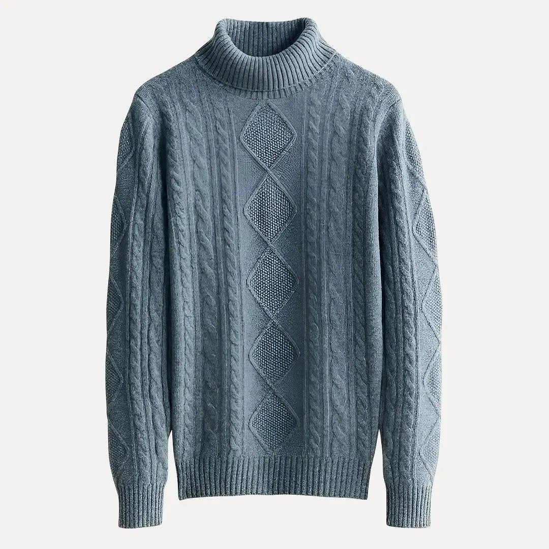 Women's ivory cashmere turtleneck sweater cozy knit layering essential with classic silhouette