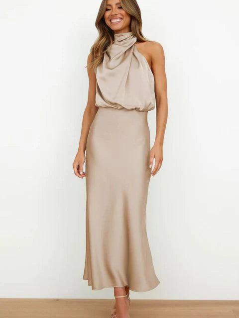 Evi off-shoulder midi dress elegant flowy silhouette perfect for special occasions and everyday wear