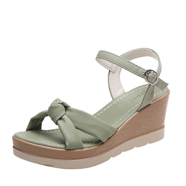 Women's luxury suede sandals with cork latex insole for natural contour support and elegant summer style