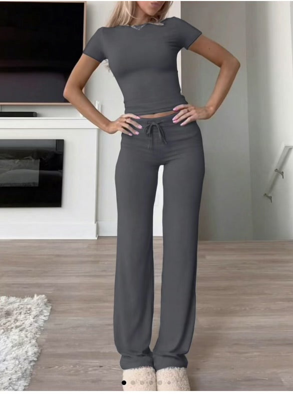 Women's butter-soft cotton blend two-piece set with flattering silhouette for casual to special occasions