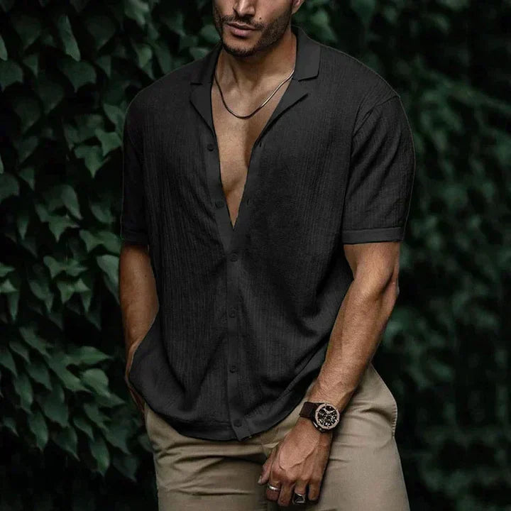 Mens Linen Shirt Breathable Comfort For Summer Easy Care Durable Style For Men Premium Quality For Warm Weather